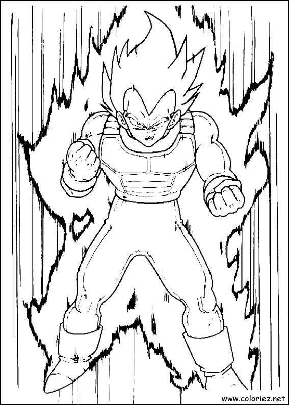 Coloriage de Dragon Ball Z à imprimer !