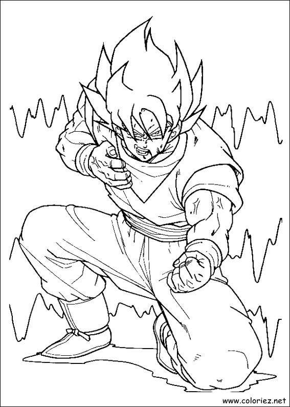 Coloriage de Dragon Ball Z à imprimer !