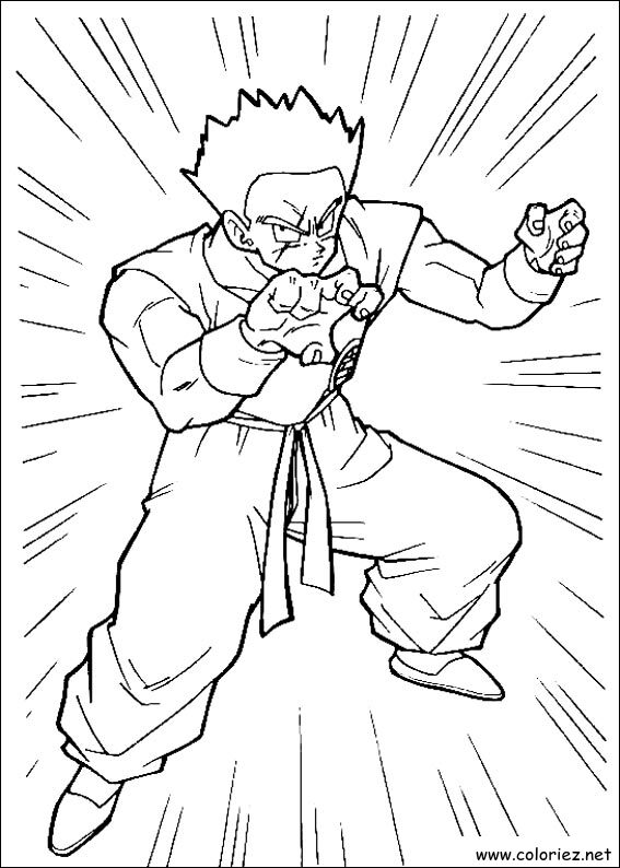 Coloriage de Dragon Ball Z à imprimer !