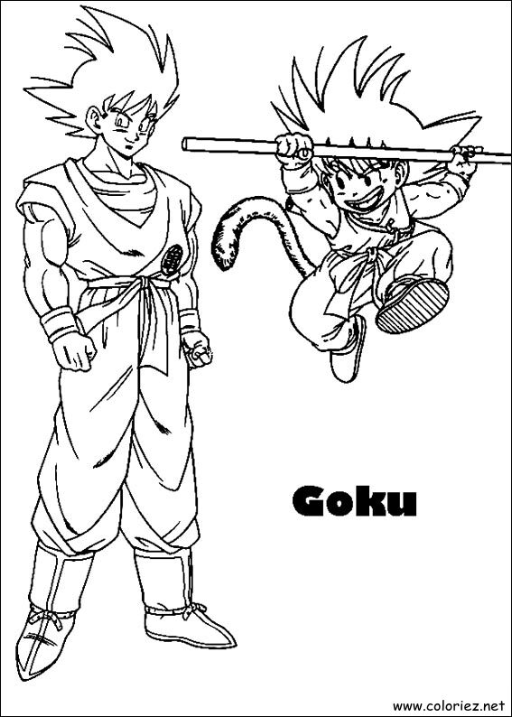 Coloriage de Dragon Ball Z à imprimer !