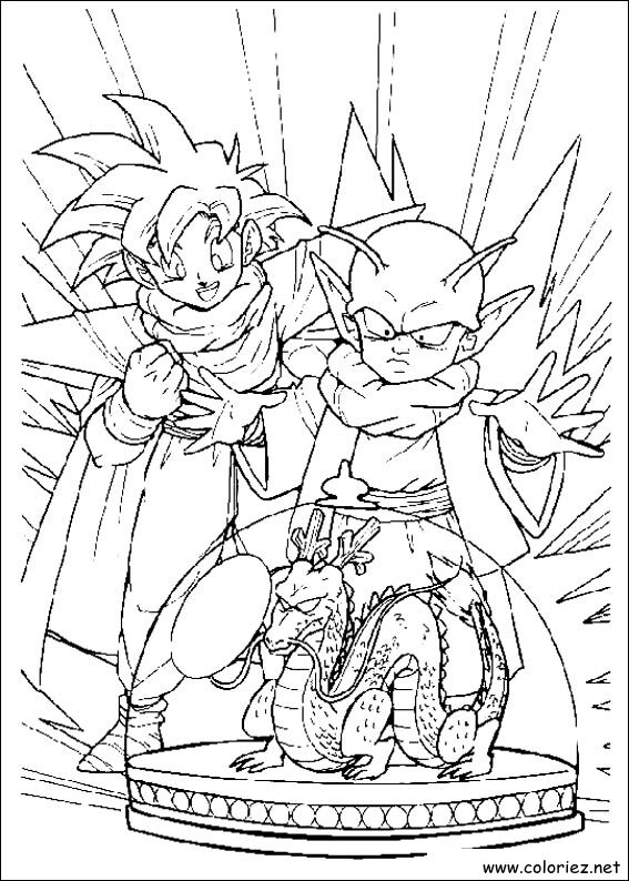 Coloriage de Dragon Ball Z à imprimer !