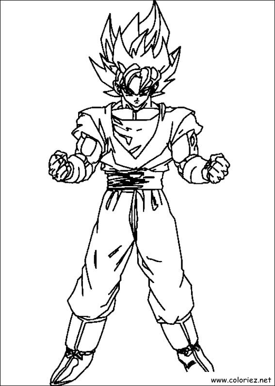 Coloriage de Dragon Ball Z à imprimer !