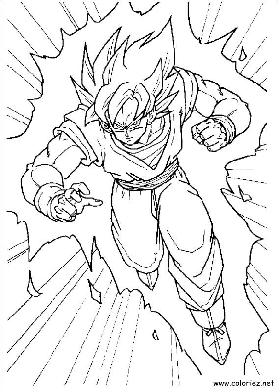 Coloriage de Dragon Ball Z à imprimer !