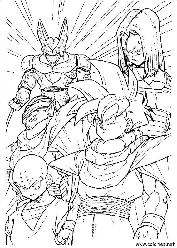 Coloriage de Dragon Ball Z à imprimer !