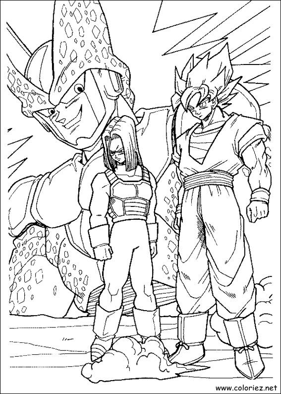 Coloriage de Dragon Ball Z à imprimer !