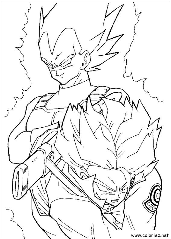 Coloriage de Dragon Ball Z à imprimer !