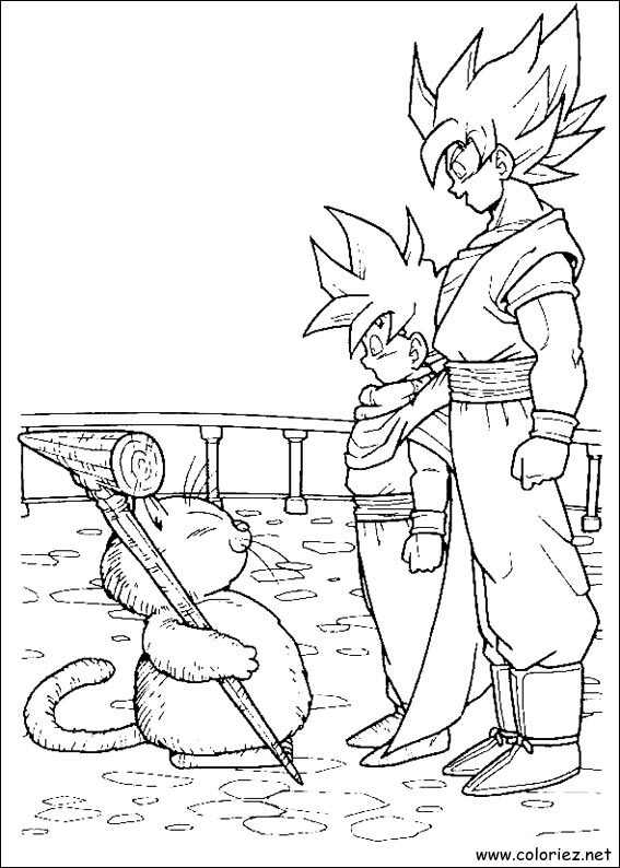 Coloriage de Dragon Ball Z à imprimer !