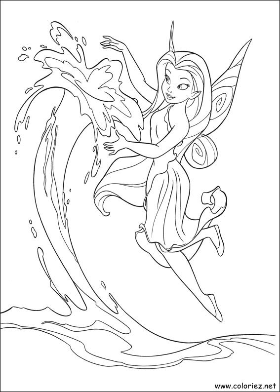 Coloriage de La fée clochette à imprimer
