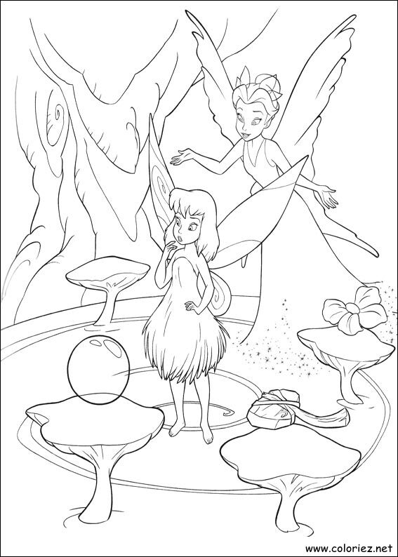 Coloriage de La fée clochette à imprimer