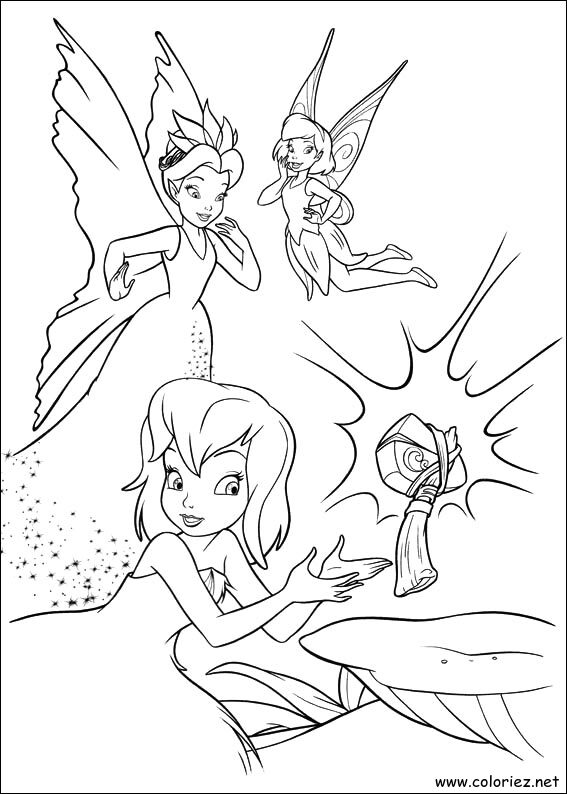 Coloriage de La fée clochette à imprimer