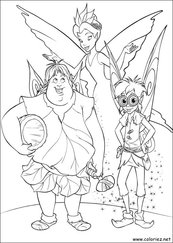 Coloriage de La fée clochette à imprimer