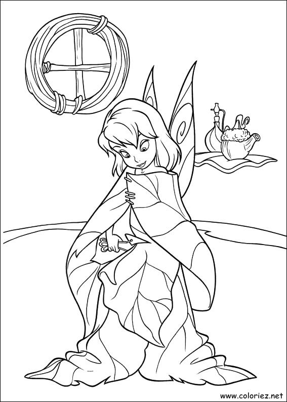 Coloriage de La fée clochette à imprimer