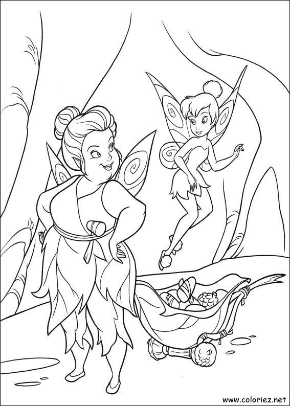 Coloriage de La fée clochette à imprimer