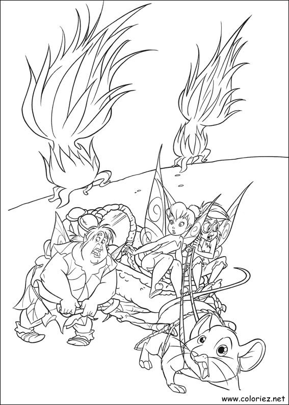 Coloriage de La fée clochette à imprimer