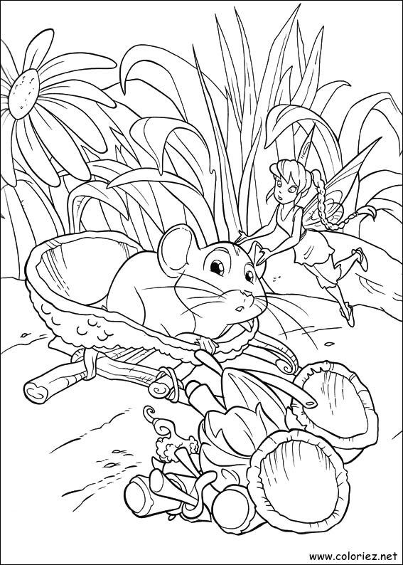Coloriage de La fée clochette à imprimer