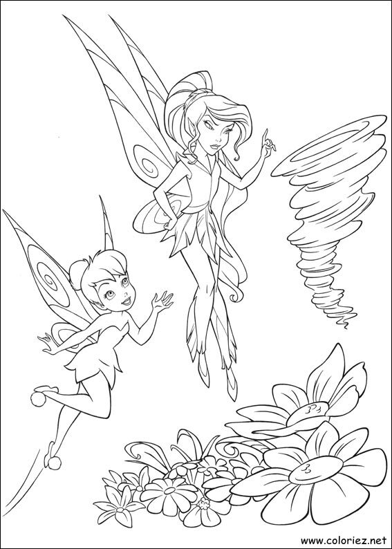 Coloriage de La fée clochette à imprimer