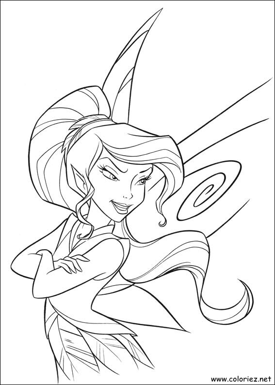 Coloriage de La fée clochette à imprimer