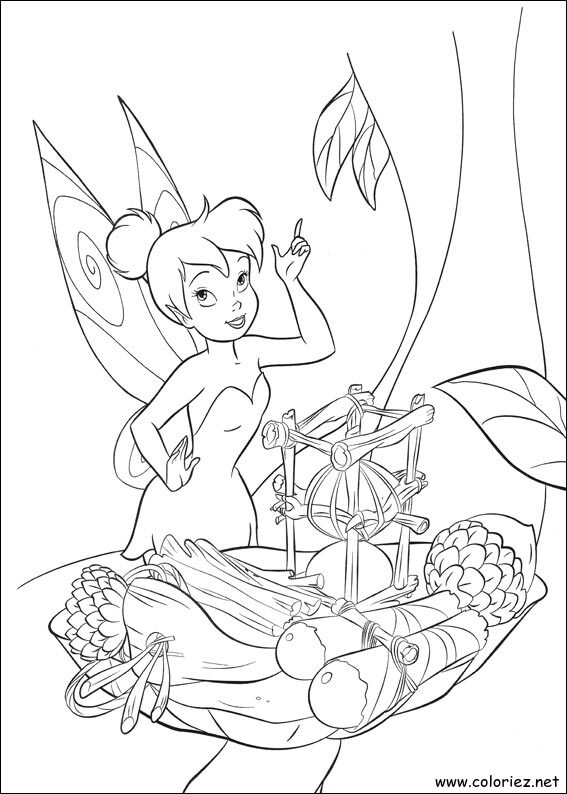 Coloriage de La fée clochette à imprimer