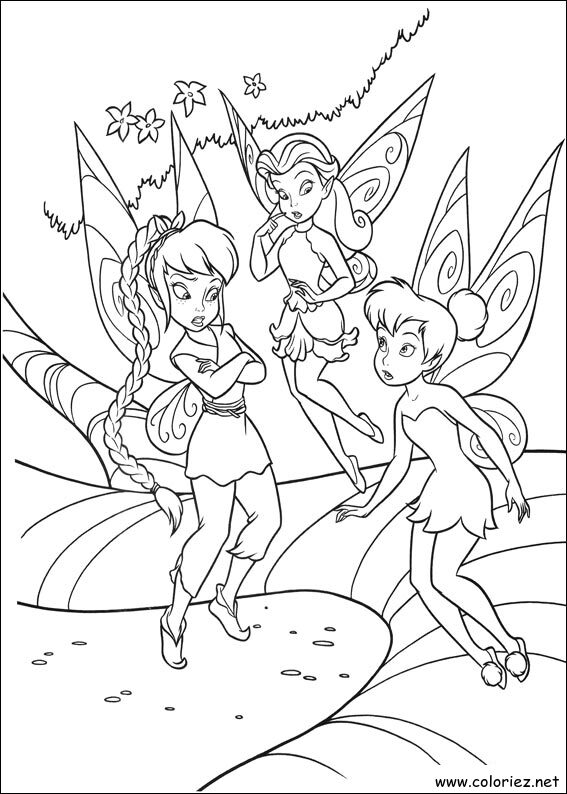 Coloriage de La fée clochette à imprimer