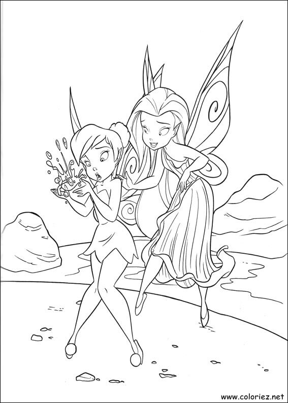 Coloriage de La fée clochette à imprimer