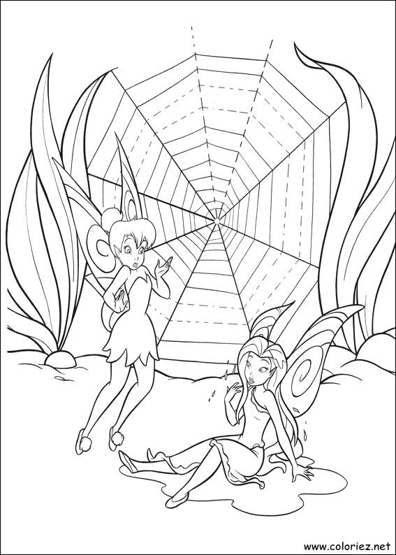 Coloriage de La fée clochette à imprimer