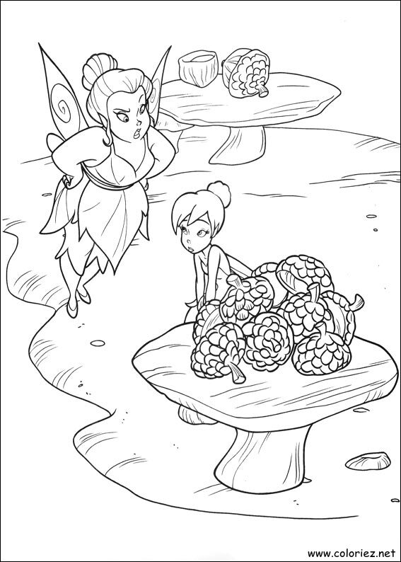 Coloriage de La fée clochette à imprimer