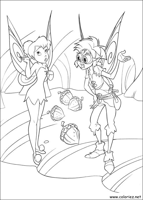 Coloriage de La fée clochette à imprimer