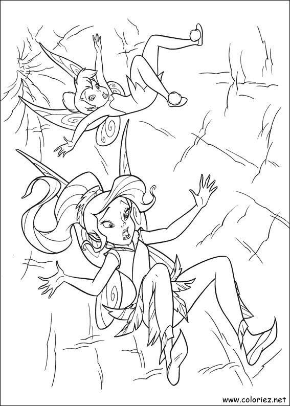 Coloriage de La fée clochette à imprimer