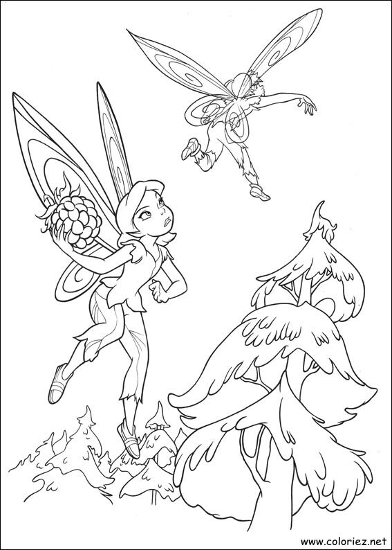 Coloriage de La fée clochette à imprimer