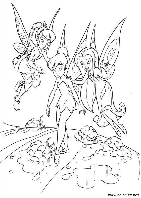 Coloriage de La fée clochette à imprimer