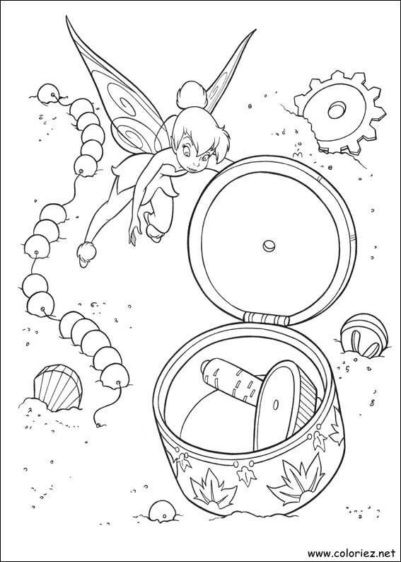 Coloriage de La fée clochette à imprimer