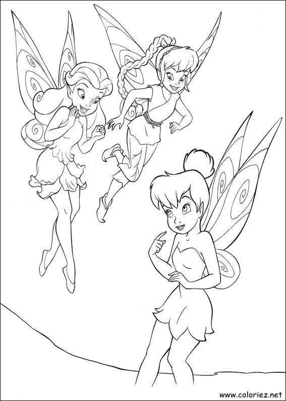 Coloriage de La fée clochette à imprimer