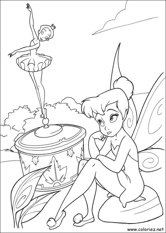 Coloriage de La fée clochette à imprimer