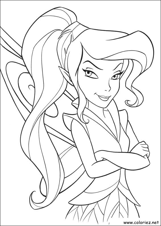 Coloriage de La fée clochette à imprimer