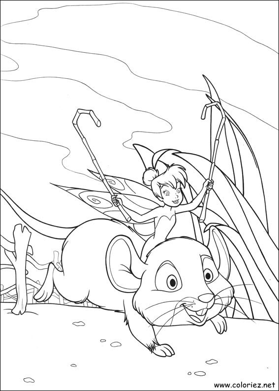 Coloriage de La fée clochette à imprimer