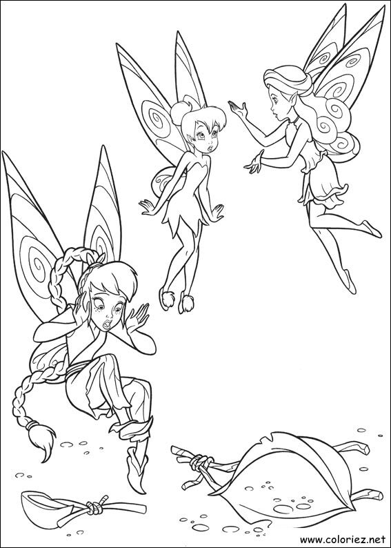 Coloriage de La fée clochette à imprimer