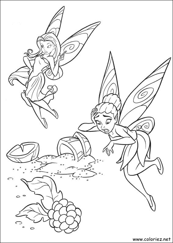 Coloriage de La fée clochette à imprimer