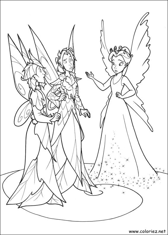 Coloriage de La fée clochette à imprimer