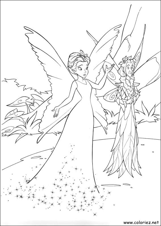 Coloriage de La fée clochette à imprimer