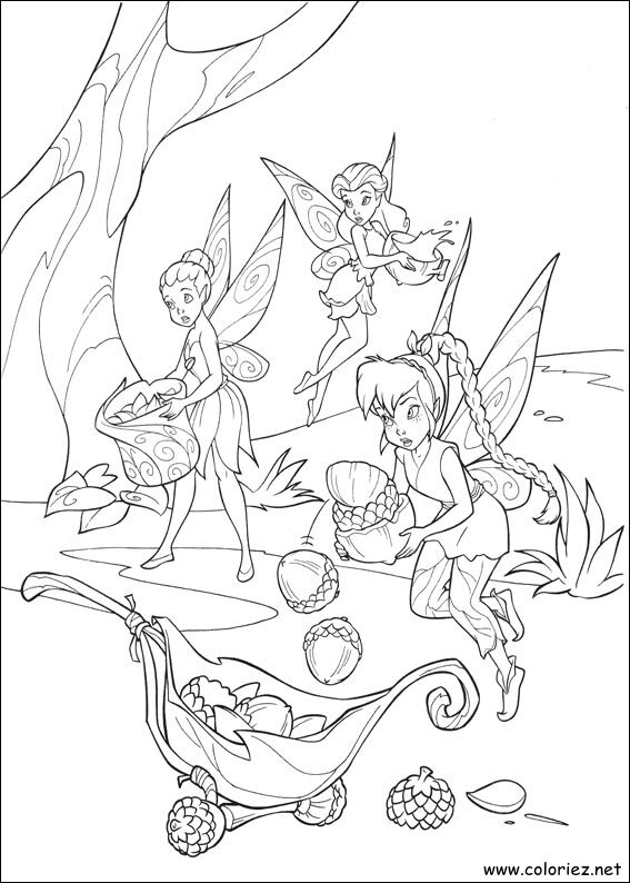 Coloriage de La fée clochette à imprimer