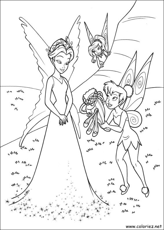 Coloriage de La fée clochette à imprimer
