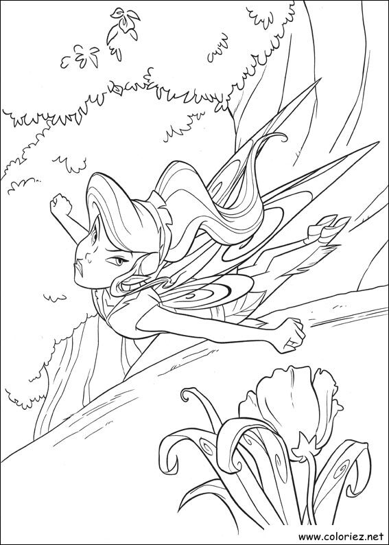 Coloriage de La fée clochette à imprimer