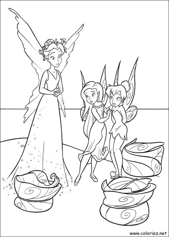 Coloriage de La fée clochette à imprimer