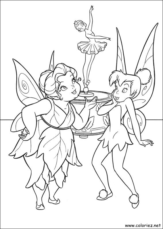 Coloriage de La fée clochette à imprimer