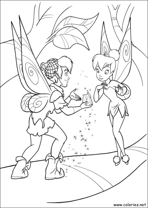 Coloriage de La fée clochette à imprimer