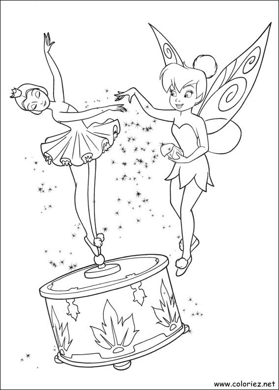 Coloriage de La fée clochette à imprimer