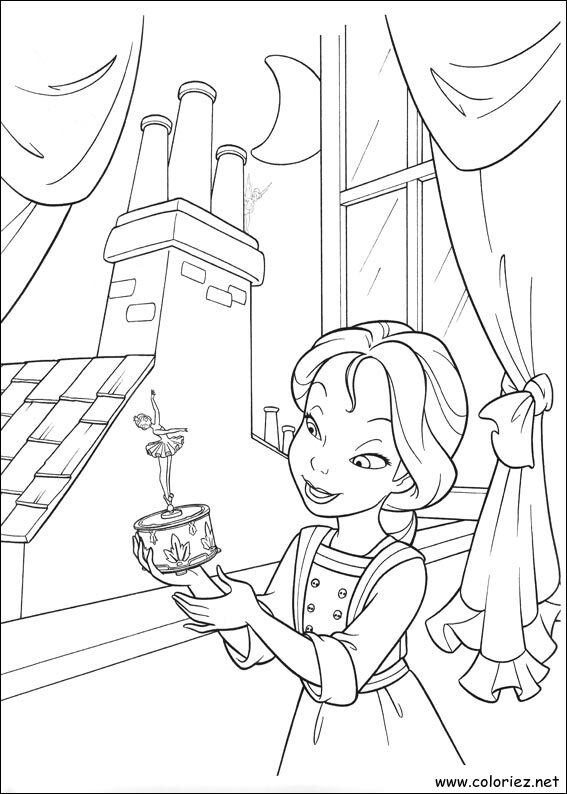 Coloriage de La fée clochette à imprimer