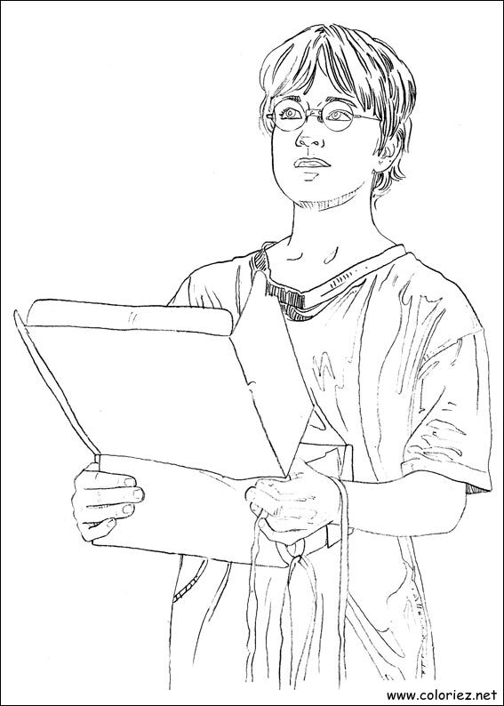 Coloriage de Harry Potter à imprimer !