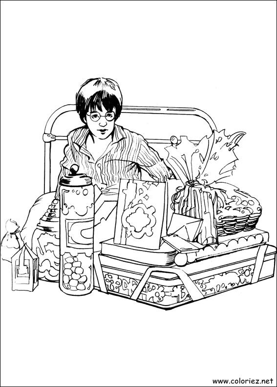 Coloriage de Harry Potter à imprimer !