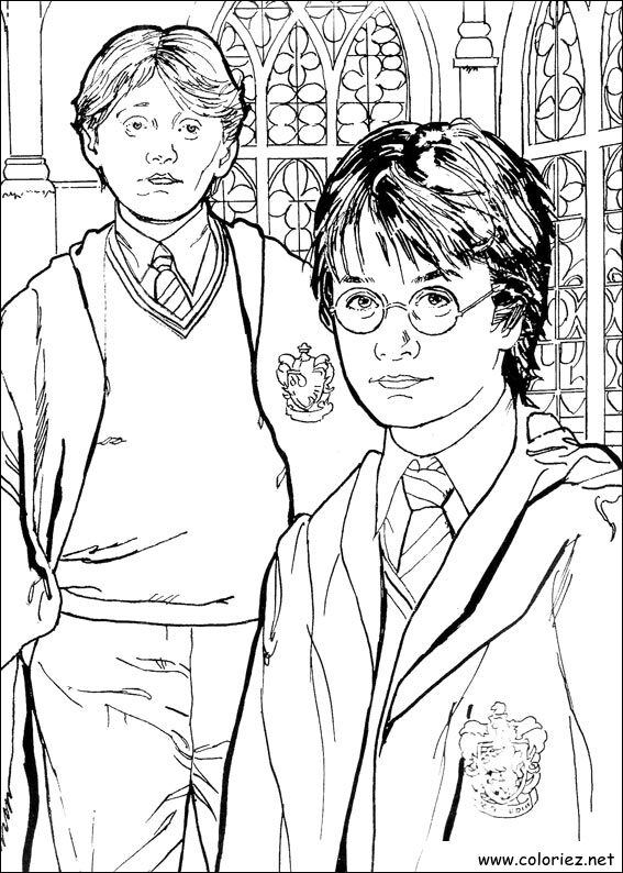 Coloriage de Harry Potter à imprimer !